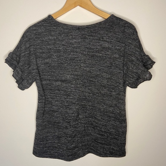 Caution To The Wind Ruffle Sleeve Tee - Picture 3 of 5